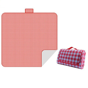 <b>Foldable</b> Outdoor Picnic Mat With Leaf Pattern Yellow Green Rectangle Portable <b>Beach</b> Mat For 1-2 Person Camping Use - Product Image 3