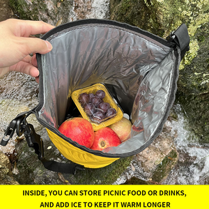 Sac à dos flottant de camping multifonctionnel, résistant, imperméable, isolant, sac à glace, PVC sec, séparation humide et sèche, pour la randonnée en rivière - Product Image 5