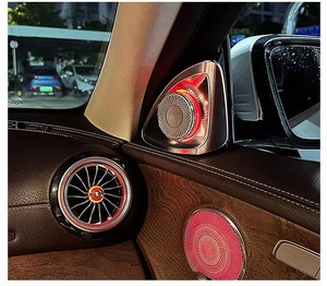 Pour Mercedes-Benz W223 W222 X253 W205 W206 W213 C/E/S/GLC Haut-parleur de porte latéral rotatif 4D flottant type aéronautique avec éclairage d'ambiance - Product Image 4