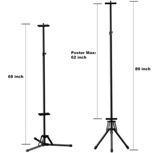 CYDISPLAY tripod poster berdiri dapat ditarik poster spanduk tampilan dapat diatur pemegang tanda iklan papan Poster berdiri