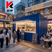 Magasin Modulaire Mobile de Confort Extérieur, Boutique Contemporaine en Conteneur de 10ft 20ft, Bar et Café Pop-up