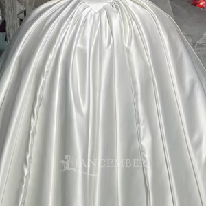 Wx70 Ivory Bridal Ball Gown Strapless Soft Satin <b>Wedding</b> Dresses Ball Gown Long Cathedral Train For Women Jancember - Product Image 5