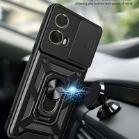 Pour Moto G14 G84 G STYLUS G42 G53 G54 G55 G85 Edge 50 Neo coque de téléphone porte-anneau magnétique antichoc armure lentille housse de protection