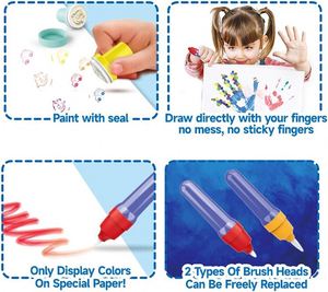 Ensemble de pinceaux magiques Zhorya pour la peinture à l'aquarelle, kit de peinture non toxique, pinceaux pour enfants, jouets éducatifs pour la peinture et le dessin - Product Image 4