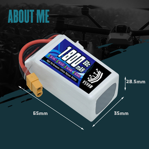 VSVAW 11.1V 1800mah 3S Drone Lipo Batterie XT60 T Deans XT30 JST RC Pièces 60C pour FT012 Racing Boat Car Avion Copter FPV Drone - Product Image 5