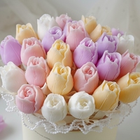 Bougies parfumées en cire de soja en forme de tulipe, faites à la main, créatives, pour mariages, fêtes, décoration florale d'intérieur, bougies aromatiques en gros