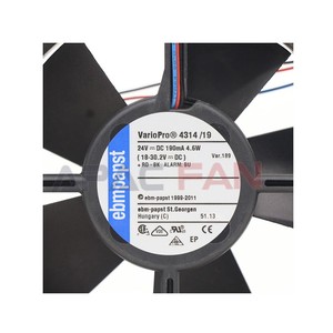 Ventilador de Refrigeración DC Tubular Compacto 4314/19-189, Impulsor de 119 mm, 2800 RPM, 100 CFM, 4.6 W, 24 VCC, Rodamiento de Bolas, IP20, Señal de Alarma de Velocidad - Product Image 4