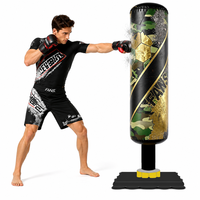 Sac de frappe autoportant en PU pour le kickboxing, avec logo personnalisé et base stable – Vente en gros