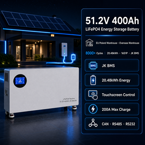 แบตเตอรี่ลิเธียมแนวนอน Advanced Cell 51.2V 400Ah พร้อมระบบจัดการแบตเตอรี่ (BMS) อายุการใช้งาน 8000+ รอบการชาร์จ และพอร์ต CAN RS232 RS485 สำหรับเก็บพลังงานภายในบ้าน - Product Image 6
