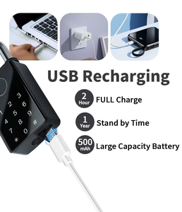 Nhà Máy Giá Tuya Ứng Dụng Mật Khẩu Ổ Khóa Không Thấm Nước Sinh Trắc Học Vân Tay Kỹ Thuật Số Thông Minh Cửa Thép Khóa Tăng Cường An Ninh - Product Image 3