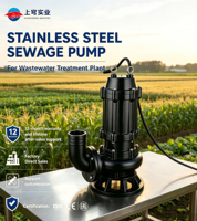 Pompe submersible en fonte pour eaux usées, idéale pour l'irrigation agricole et le transfert de fumier, 1 CV, robuste, pour le vidage des eaux usées et des fosses.
