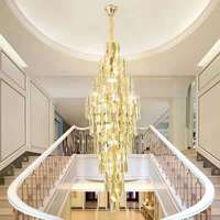 Post-moderne simple villa choisir tour de grande hauteur escalier rotatif lumière duplex salon lumière luxe lustre en cristal