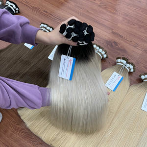 Couleur Ombre en vrac de très haute qualité à alignement des cuticules cheveux en vrac extensions de cheveux humains - Product Image 4
