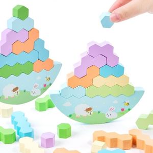 Family Night Tower Fun Stacking Exciting Wooden Balance Game With <b>Building</b> <b>Blocks</b> - Product Image 2