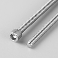 Vis à tête cylindrique à six pans creux en acier inoxydable A2 DIN 912, filetage complet, M2, M2.5, M3, M4, M5, M6, M8