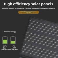 Couverture solaire pliable ETFE 400W à haute puissance avec connecteur MC4, panneau de charge solaire portable pour camping-car, maison et utilisation hors réseau