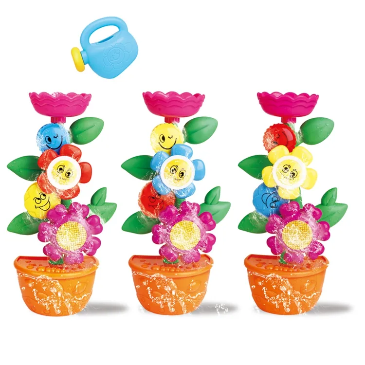 Mainan Mandi Bunga Laris Hadiah Bayi Laki-laki dan Perempuan 2 3 4 Tahun dengan 1 Alat Penyiram Mini