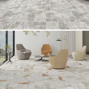 Dalles de moquette commerciales pour cinéma, salle de cinéma, hôtel, ignifuges, résistantes aux taches, avec support - Product Image 4