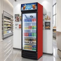 Réfrigérateur Commercial Vertical Grande Capacité avec Refroidissement par Ventilateur pour Boissons, Idéal Supermarché, Bière, Cola