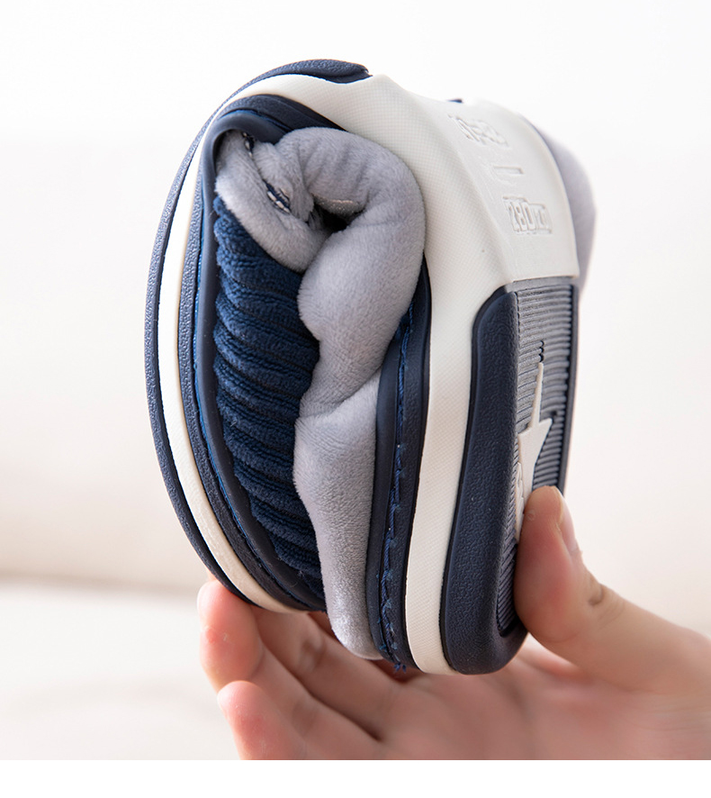Winter Indoor Warm Home Slippers Couples Bedroom Soft Bottom Cotton Slippers