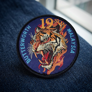 Custom Eco-Friendly Embroidered Woven Circular Patches for Apparel | High-Detail Iron-On Logo <b>Badges</b> for Jackets Hats & Bags - Product Image 3