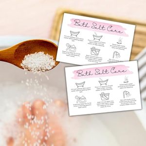 Bath salt care instructions card label container jar wholesale customer packaging spoon <b>bag</b> label - Product Image 4