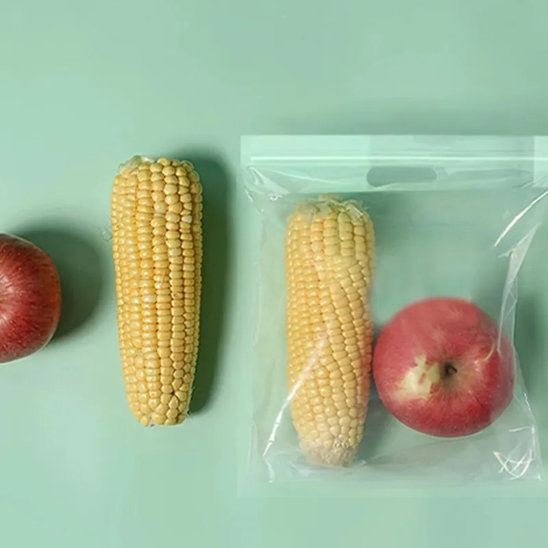 Kalee anti-kabut Bopp kantong kemasan sayuran buah segar tas komposit untuk sayuran transparan tas kemasan buah