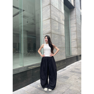 Jean d'été pour femme à taille élastique avec nœud, coupe droite, style coréen, service OEM, qualité supérieure, fabriqué au Vietnam, vente chaude - Product Image 1