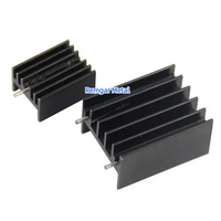 Dissipateur thermique en aluminium anodisé noir avec broches étainées pour soudure, compatible TO-220, TO-218, TO-247, TO-264