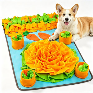 Tapis de reniflement pour chiens, jouet de puzzle interactif pour animaux de compagnie, stimulation mentale, distributeur de nourriture lent, jeu d'enrichissement et d'entraînement en feutre doux - Product Image 1