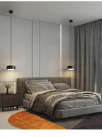 Lustre simple en fer, lampe suspendue de chevet, hauteur réglable, pour la chambre à coucher ou le salon