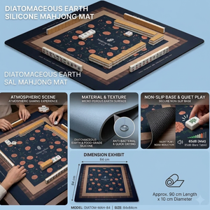 Tapete de Mahjong Plegable, Portátil, Ecológico, Duradero, Silencioso, de Lujo, Estilo Americano Moderno, para Fiestas en Casa y Reuniones con Amigos - Product Image 2