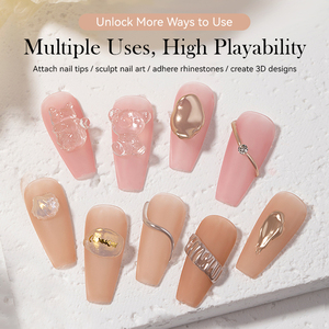 BORN PRETTY Colle UV solide pour ongles, adhérence super forte, gel pour faux ongles transparents, acrylique, faux ongles, sculpture 3D - Product Image 6