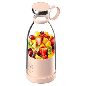 新产品创意2023便携式搅拌机USB电动新鲜橙色榨汁机杯可充电迷你家用厨房水果榨汁机