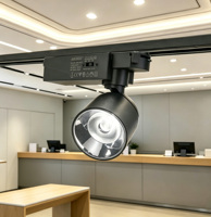 Ventes chaudes : Lampe orientable à angle réglable 15 W, anti-éblouissement, lampes COB, projecteur LED sur rail pour éclairage commercial