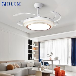 Hiện Đại Điều Khiển Từ Xa Có Thể Thu Vào Đèn Quạt Phòng Khách Phòng Ngủ Trang Trí Quạt Trần Với Ánh Sáng - Product Image 5