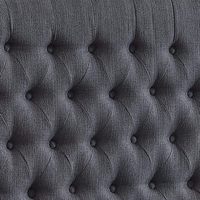 Tête de lit capitonnée en tissu de lin, confortable et élégante, taille Queen/Full, gris foncé