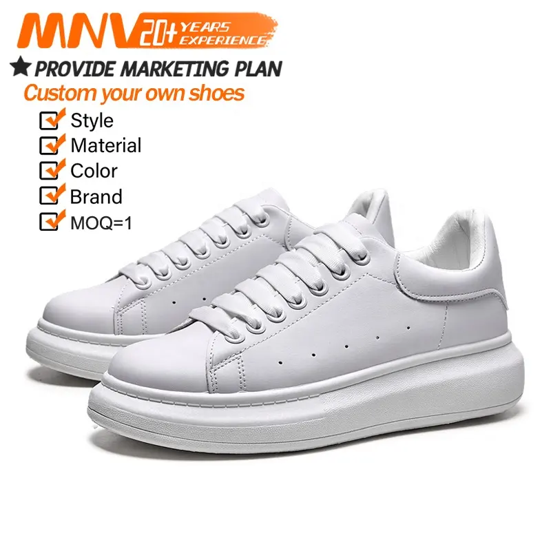 Wholesale High Quality Men Casual White Shoes Blank Custom Basketball Style Shoes Sneakers for Men