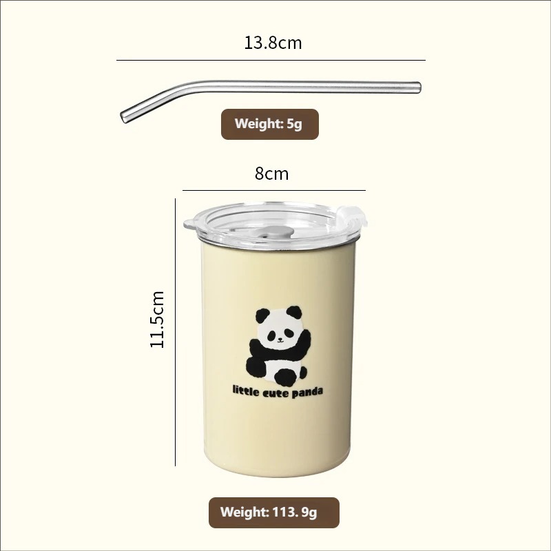 Tasse Panda Beige (style corps entier)