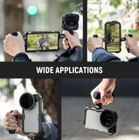 Poignée latérale à dégagement rapide NEEWER PA045B avec griffe porte-accessoire antidérapante pour cage de téléphone 2e génération