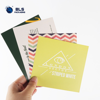 Cartes marketing personnalisées à marque privée avec motif triangulaire pour l'emballage de papeterie de marque boutique