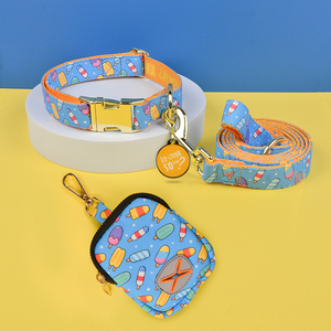 MIDEPET Modische reflektierende Nylon legierung Haustier geschirr Neujahr Valentinstag Eis druck Hunde leine Nettes Outdoor-Halsband - Product Image 2