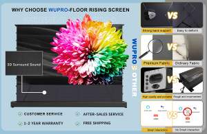 Wupro 72-150 pouces tissu gris/CBSP CLR écran <span class=keywords><strong>de</strong></span> levage <span class=keywords><strong>de</strong></span> sol grande taille <span class=keywords><strong>de</strong></span> projecteur écran <span class=keywords><strong>de</strong></span> <span class=keywords><strong>Projection</strong></span> motorisé <span class=keywords><strong>de</strong></span> cinéma maison extérieur - Product Image 2