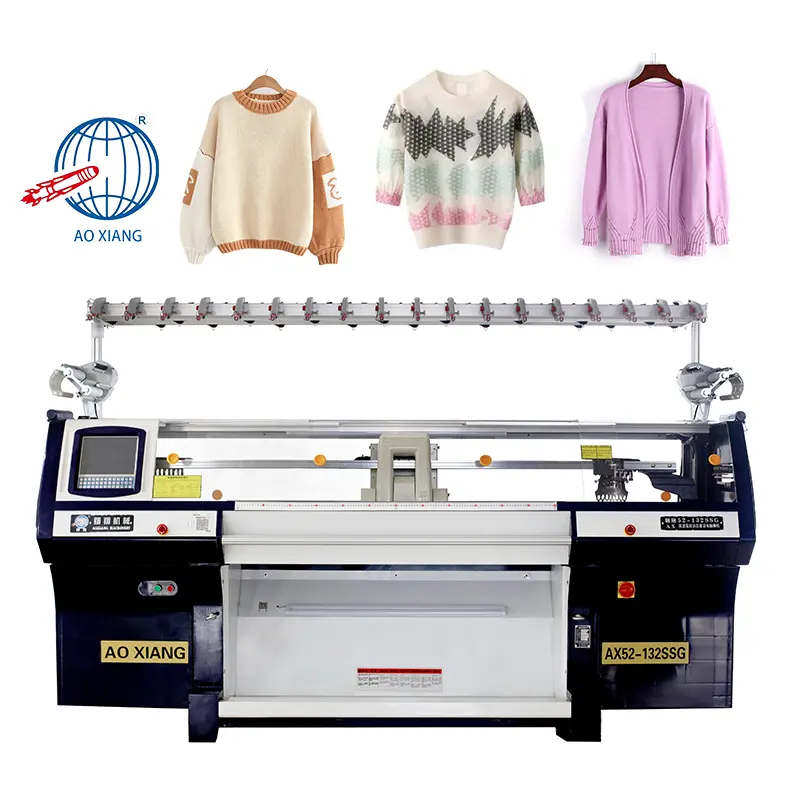 Double System Fully Computerized Cotton Tshirt Sweater Stoll Flat Knitting Machine