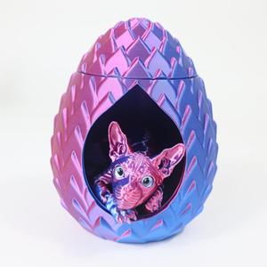 3D Printed 23cm Articulated Sphynx Cat 12cm <b>Egg</b> Toy SDK09 Movable Joints Figurine Hairless Cat Model Desktop <b>Decoration</b> - Product Image 5
