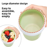Nieuwe siliconen bewaarpotten voor levensmiddelen, 500ml/1000ml, magnetronbestendig, gedeeld, voor volkoren granen, keuken, koelkast, afhaalmaaltijden, fruit