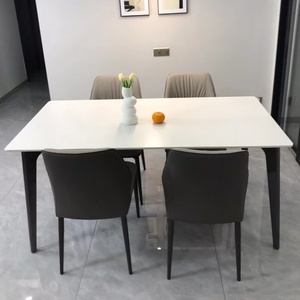 Juego de muebles para el hogar de mesa de comedor de diseño de lujo para sillas de 6 plazas con tapa de mármol - Product Image 5
