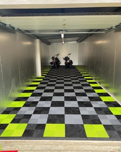 Carrelages de sol de garage amovibles et imperméables pour villa intérieure, système de verrouillage par encliquetage modulaire en PP pour atelier mécanique - Product Image 4