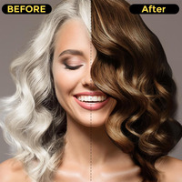 Crème colorante permanente pour cheveux, brillante et longue durée, couleur uniforme, 3 en 1 pour couvrir les cheveux gris et transformer la couleur