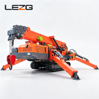 Grue araignée compacte sur chenilles 4 tonnes 8 tonnes avec flèche principale pliable pour un transport et une relocalisation faciles